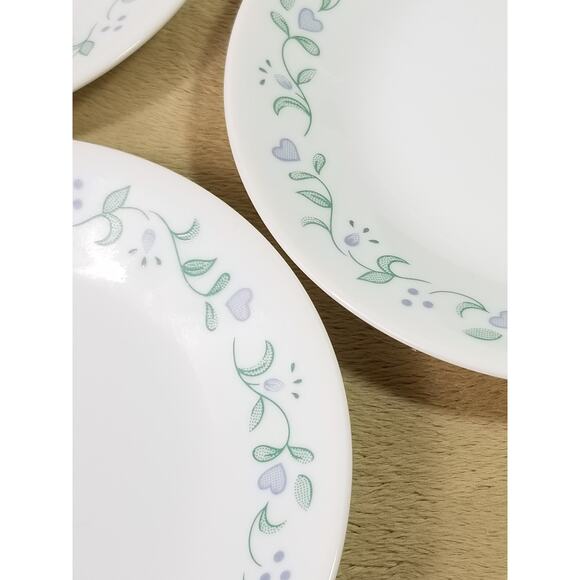 Corelle by Corning Country Cottage Bread Plate 6 3/4' Green Leaf Made in USA - Picture 9 of 15